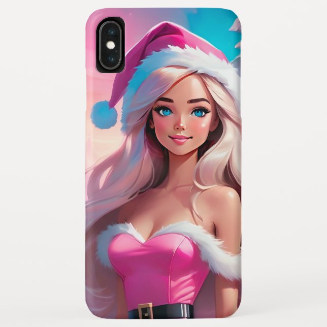 Schönes rosa Weihnachtsmädchen 01 Case-Mate iPhone Hülle (Rückseite)