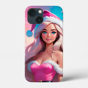 Schönes rosa Weihnachtsmädchen 01 Case-Mate iPhone Hülle