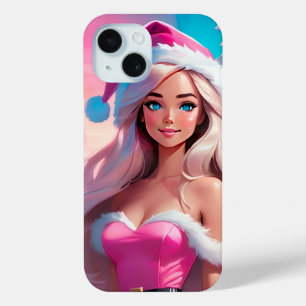 Schönes rosa Weihnachtsmädchen 01 Case-Mate iPhone Hülle