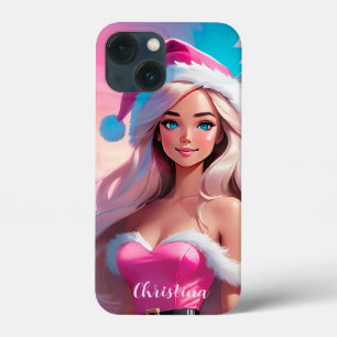 Schönes rosa Weihnachtsmädchen 01 Case-Mate iPhone Hülle