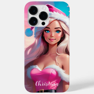 Schönes rosa Weihnachtsmädchen 01 Case-Mate iPhone 14 Pro Max Hülle