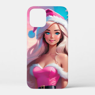 Schönes rosa Weihnachtsmädchen 01 Case-Mate iPhone Hülle