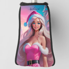 Schönes rosa Weihnachtsmädchen 01 Golf Headcover