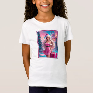 Schönes rosa Weihnachtsmädchen 01 T-Shirt