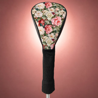 Schönes Rosengarten-Muster personalisiert Golf Headcover