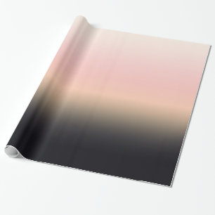 Schönes rostiges Schwarz zu Rosa Farbverlauf Ombre Geschenkpapier