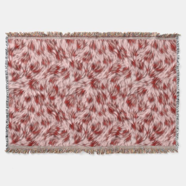 Schönes Rot-Rosa-Abstract-Design Decke (Vorderseite)