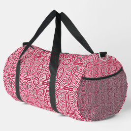 Schönes rot-weißer Stern farbiges Vektordesign Duffle Bag