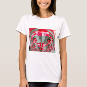 schönes rotes Aschengrau geometrisches Motiv ART D T-Shirt