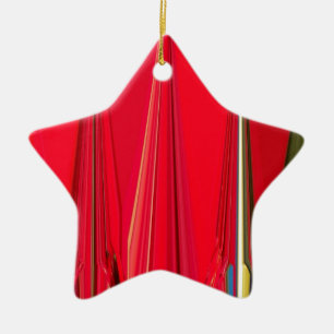 Schönes rotes Design Keramik Ornament