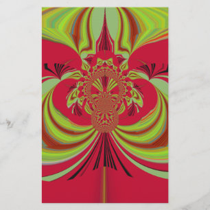 Schönes rotes gelbes Design. Inspirationsvektorco Briefpapier