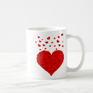 Schönes rotes Herz Valentinstag T-Shirt Kaffeetasse
