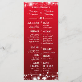 Schönes Rotes Hochzeitsprogramm für glühende Stern Programm