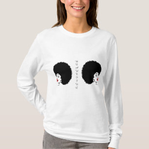 Schönes rotes Lippen Afro T-Shirt