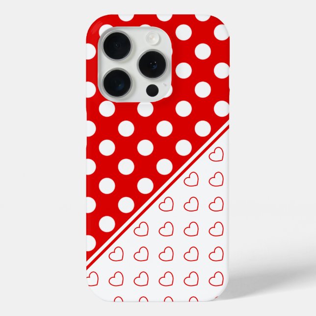 Schönes, rotes und weißes Cover für iPhone (Rückseite)
