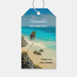 Schönes Sandstrand Tropical Paradise Geburtstag Geschenkanhänger