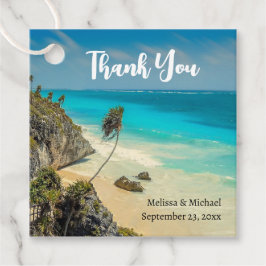 Schönes Sandstrand Tropical Paradise Wedding Geschenkanhänger