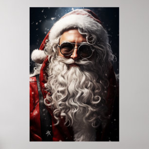 Schönes Santa Portrait Poster