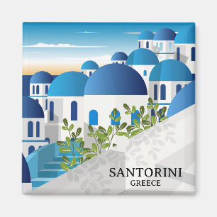 Schönes Santorini Griechenland Magnet