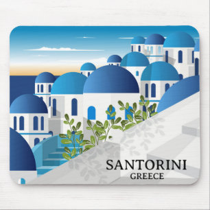Schönes Santorini Griechenland Mousepad