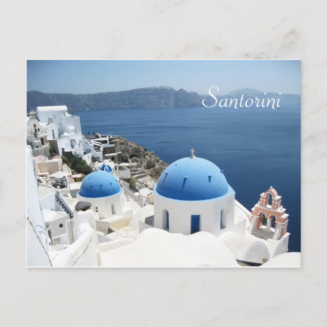 Schönes Santorini Griechenland Postkarte (Vorderseite)