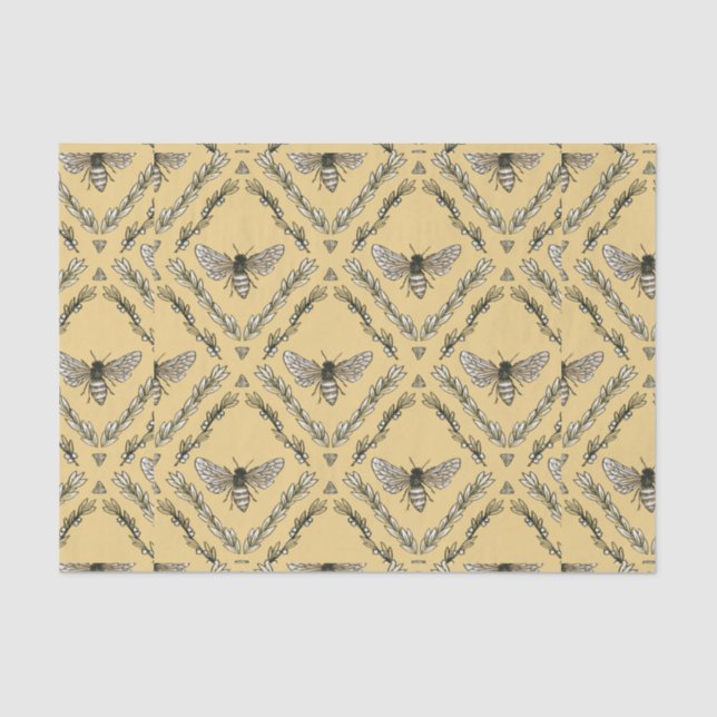 Schönes schickes von Hand gezeichnetes Seidenpapier (Vorderseite)