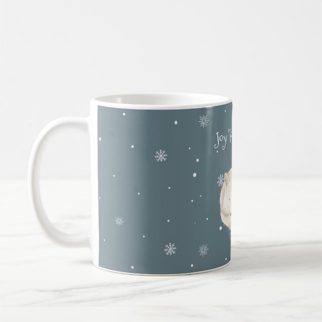 Schönes Schlafen White Fox Weihnachtskaffee Tasse (Links)