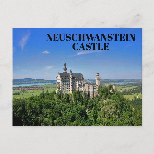 Schönes Schloss Neuschwanstein Bayern Deutschland Postkarte (Vorderseite)