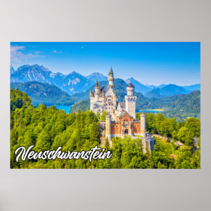 Schönes Schloss Neuschwanstein, Deutschland Poster