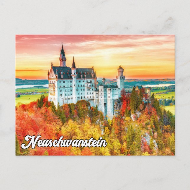 Schönes Schloss Neuschwanstein, Deutschland Postkarte (Vorderseite)