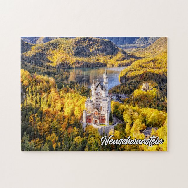 Schönes Schloss Neuschwanstein, Deutschland Puzzle (Horizontal)