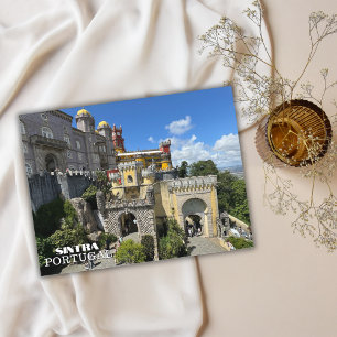 Schönes Schloss Sintra Portugal Fotografie, Reise Feiertagspostkarte