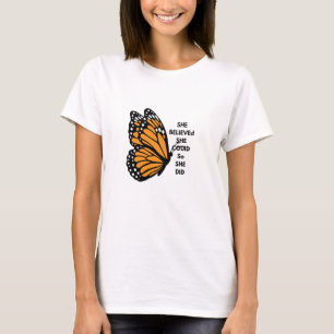 Schönes Schmetterlings-Blumen-T-Shirt für Frauen T-Shirt