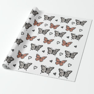 "Schönes Schmetterlingsgedankenpapier. Geschenkpapier