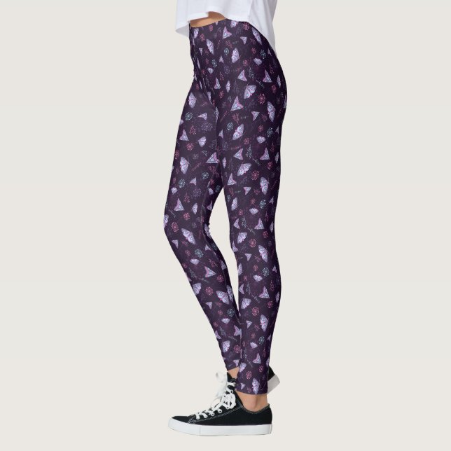 Schönes Schmetterlingsmuster blau Leggings (Links)