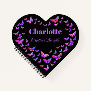 Schönes Schmetterlingsmuster personalisiert Notizbuch