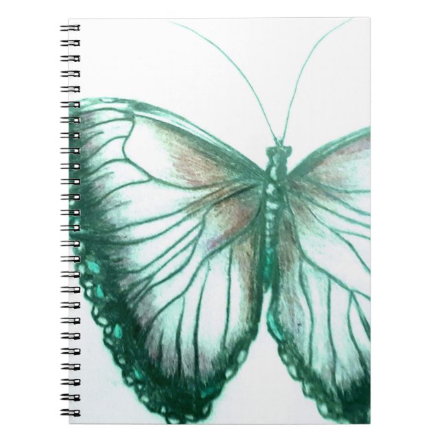 Schönes SchmetterlingsNotebook Notizblock (Vorderseite)