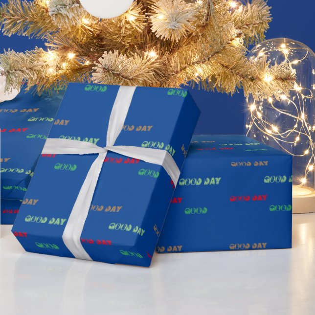 Schönes, schönes BLAU Wrapping Paper Geschenkpapier (Feiertage)