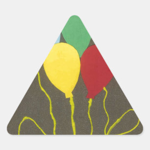 Schönes, schönes Glück zum Geburtstag: Bleibe gese Dreieckiger Aufkleber