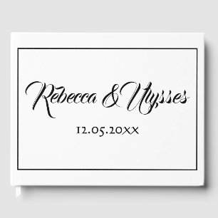 Schönes Schwarz und Weiß Gästebuch