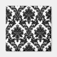 Schönes Schwarz-Weiß-Damast-Muster