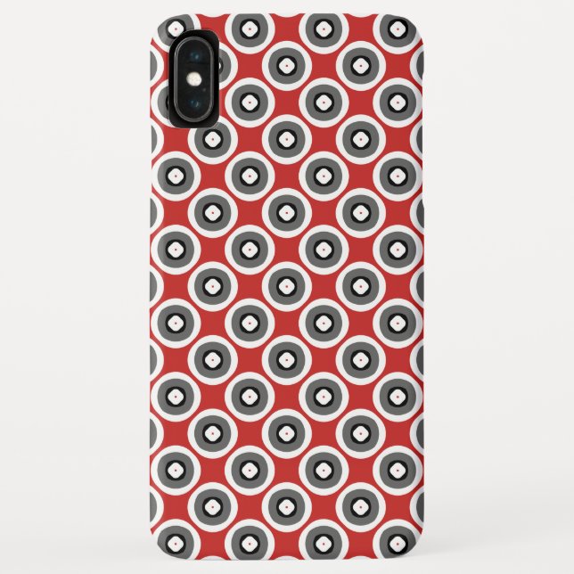 Schönes Schwarz-weißes Rotes Muster Case-Mate iPhone Hülle (Rückseite)