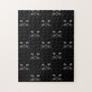 Schönes schwarze Katzen-Gewohnheits-Geschenk Puzzle