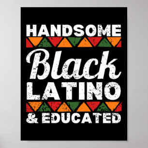 Schönes schwarzes Latino und gebildetes Afro Latin Poster