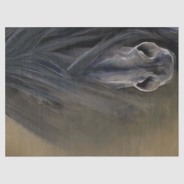 Schönes Schwarzes Pferd Seidenpapier (Vorderseite)