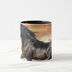 Schönes Schwarzes Pferd Tasse