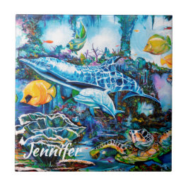 Schönes Seeleben nahe Riff Fliese