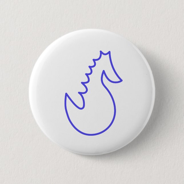 Schönes Seepferd Button (Vorderseite)