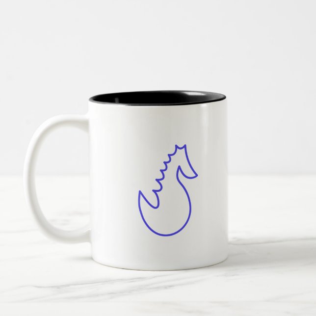 Schönes Seepferd Zweifarbige Tasse (Links)