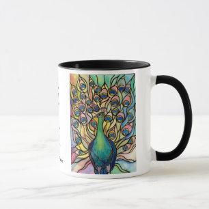 Schönes Sein Tiffany Pfau-Tassen-feine Kunst Tasse